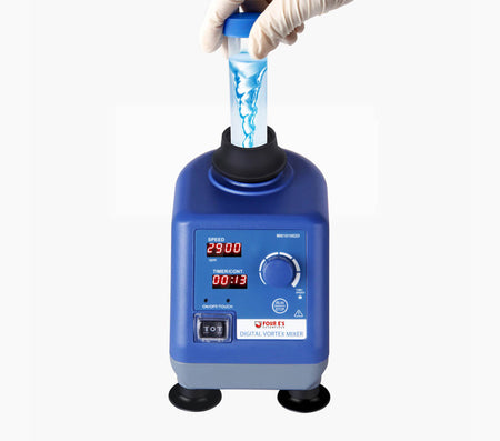 Variable Speed Vortex Mixer – cup attachment in use