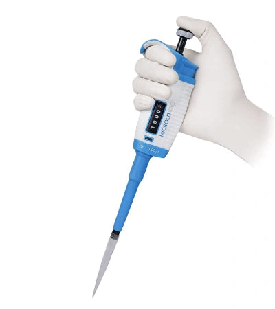 Lightweight Ergonomic Variable 0.5-10 uL volume Pipettor NERO NRO-10 with UniCal® and μAir® Technologies
